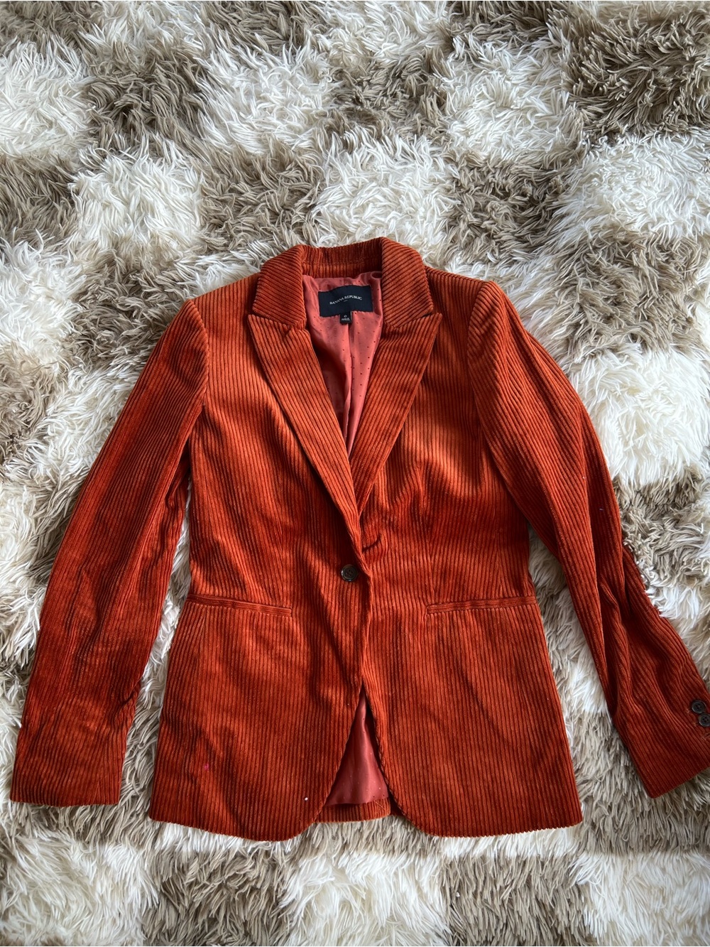 Banana Republic Women's Rust Corduroy Blazer Jacket